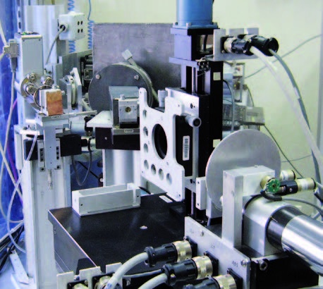 XRD/XRR setup in synchrotron optics lab at ESRF in Grenoble, France